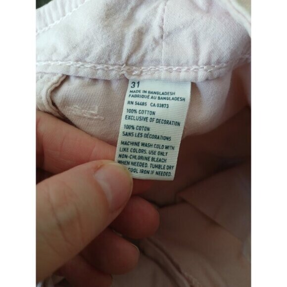 American Eagle 9" Shorts Mens 31 Chino Classic Fit Stretch Flat Front Pink Prep - Picture 5 of 5